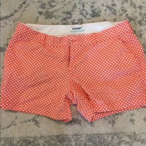 Old Navy orange polka dot shorts